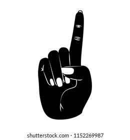 number one with finger