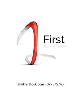 Número uno, primer diseño de cinta de logo