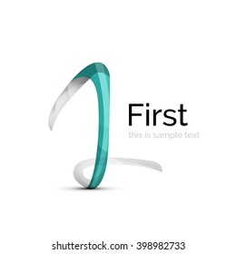 Número uno, primer diseño de cinta de logo