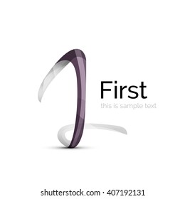 Número uno, primer diseño de cinta de logo