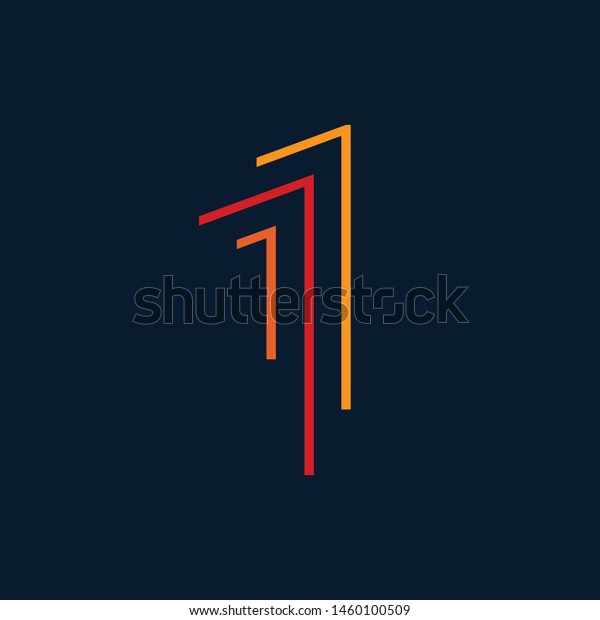 Number One First Vector Font Alphabet Stock Vector (Royalty Free ...