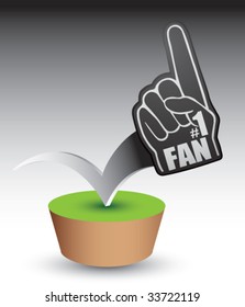number one foam hand on patch