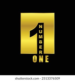  number one golden label design