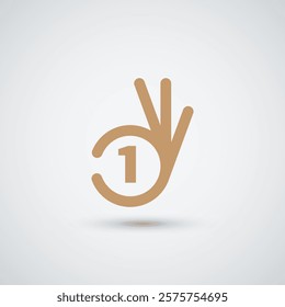 Number one good logo icon design template icon
