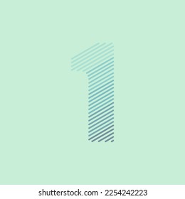 Number one with gradient colors.