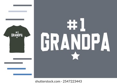 Number one grandpa t shirt design