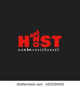 Number one is honest logo on dark background