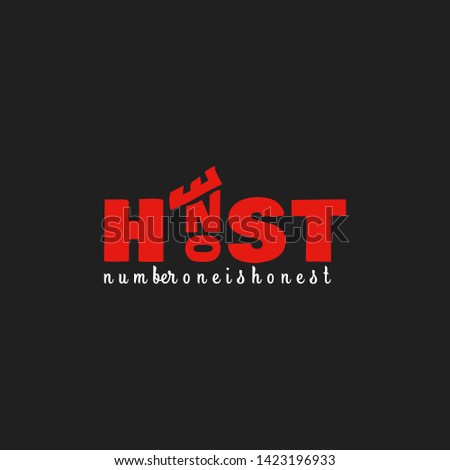 Number one is honest logo on dark background
