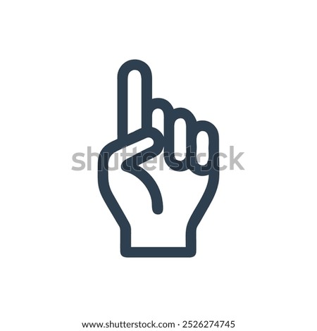 Number one icon, Hand showing number one symbol, Hand with one 
finger raised icon