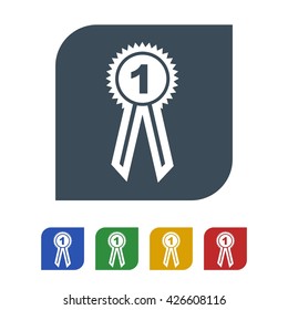 Number one icon isolated on white background. vector illustration icon

