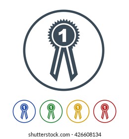 Number one icon isolated on white background. vector illustration icon

