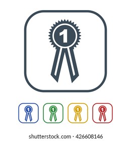 Number one icon isolated on white background. vector illustration icon

