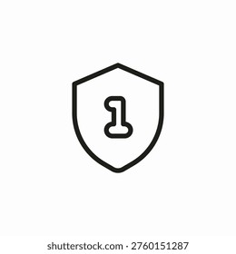 number one icon sign vector