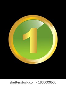 Number one icon vector illustration