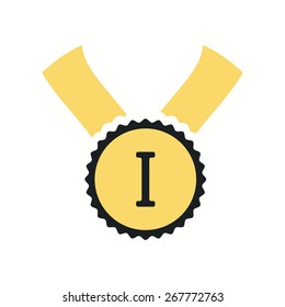 Number one icon.vector illustration.