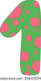 Number one, isolated on a white background