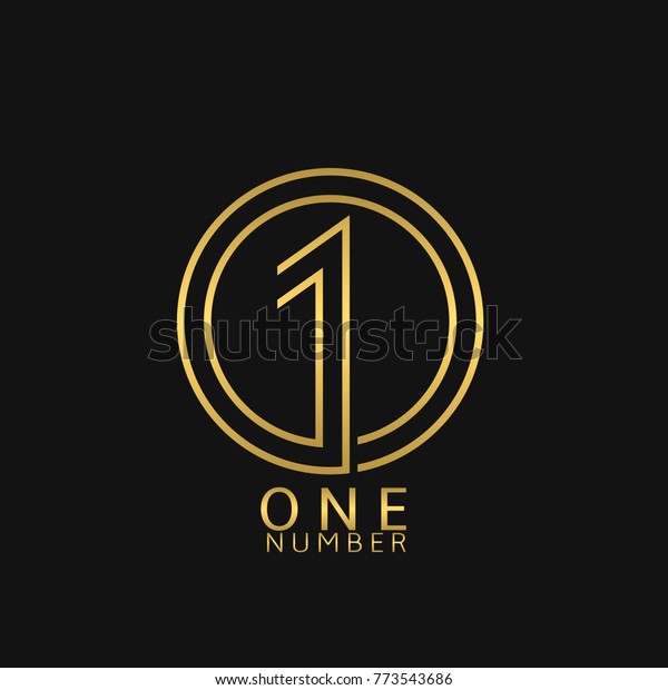 Number One Label Golden First Place Stock Vector (Royalty Free) 773543686