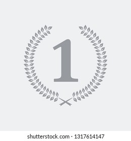 Number one laurel ribbon