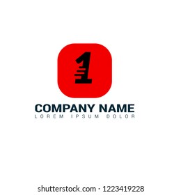 number one logo concept. Designed for your web site design, logo, app, UI
