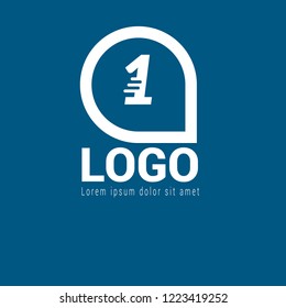 number one logo concept. Designed for your web site design, logo, app, UI