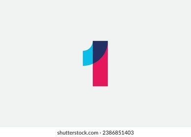  Number one logo design illustration vector template