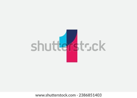  Number one logo design illustration vector template