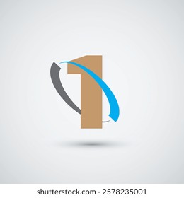 Number one logo design template icon