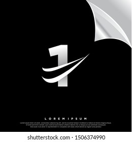 Number one logo. modern design. vector icon illustration