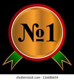 Number one logo on a black background