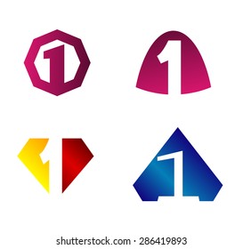 Number one logo set 