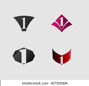Number one logo set
