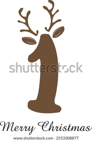 The number one logo is shaped like a deer in brown, adding to the impression of a Christmas theme