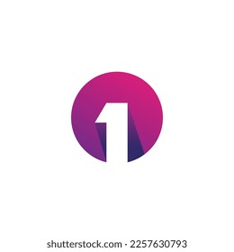 Number One Logo Simple Design