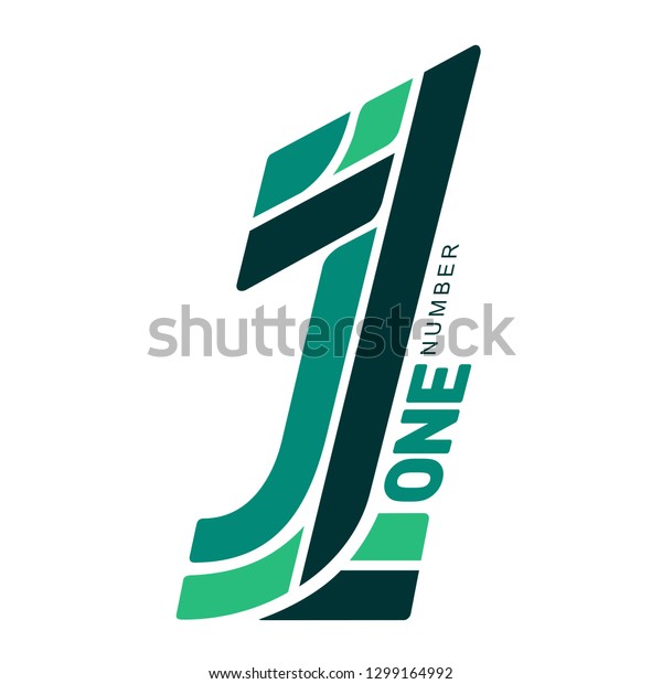 Number One Logo Templates Full Colors Stock Vector (Royalty Free ...