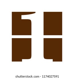 number one logo templates. Two colors graphic number one logo templates corporate identity. vector illustrations isolated on white background