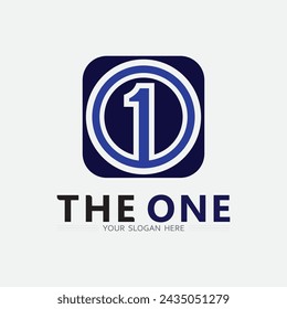 Logotipo número uno y diseño de número vectorial Imágenes de archivo Ilustración 