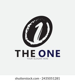 Number one logo and Vector Number design Stock Images Illustration 