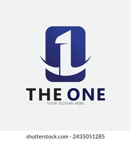 Number one logo and Vector Number design Stock Images Illustration 
