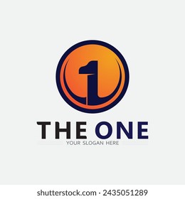 Number one logo and Vector Number design Stock Images Illustration 