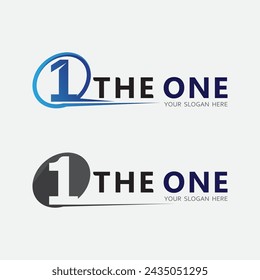 Number one logo and Vector Number design Stock Images Illustration 