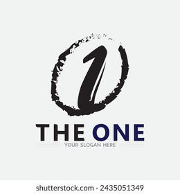 Nummer eins Logo und Vektor Nummer Design Stockbilder Illustration 
