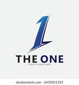 Number one logo and Vector Number design Stock Images Illustration 
