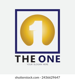 Number one logo and Vector Number design Stock Images Illustration 