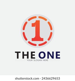 Number one logo and Vector Number design Stock Images Illustration 