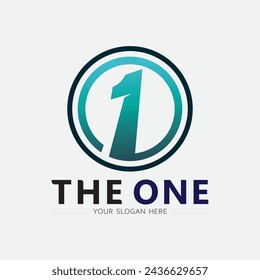 Number one logo and Vector Number design Stock Images Illustration 
