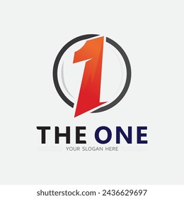 Number one logo and Vector Number design Stock Images Illustration 