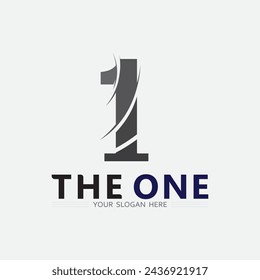 Number one logo and Vector Number design Stock Images Illustration 
