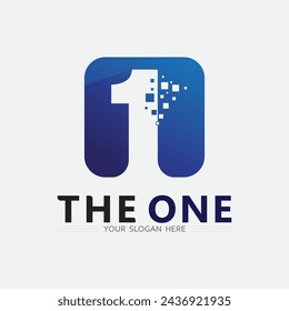 Logotipo número uno y diseño de número vectorial Imágenes de archivo Ilustración 