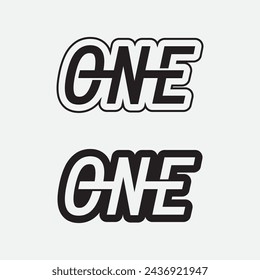 Number one logo and Vector Number design Stock Images Illustration 