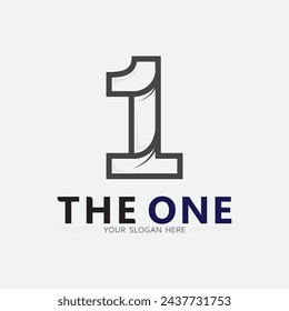 Number one logo and Vector Number design Stock Images Illustration 